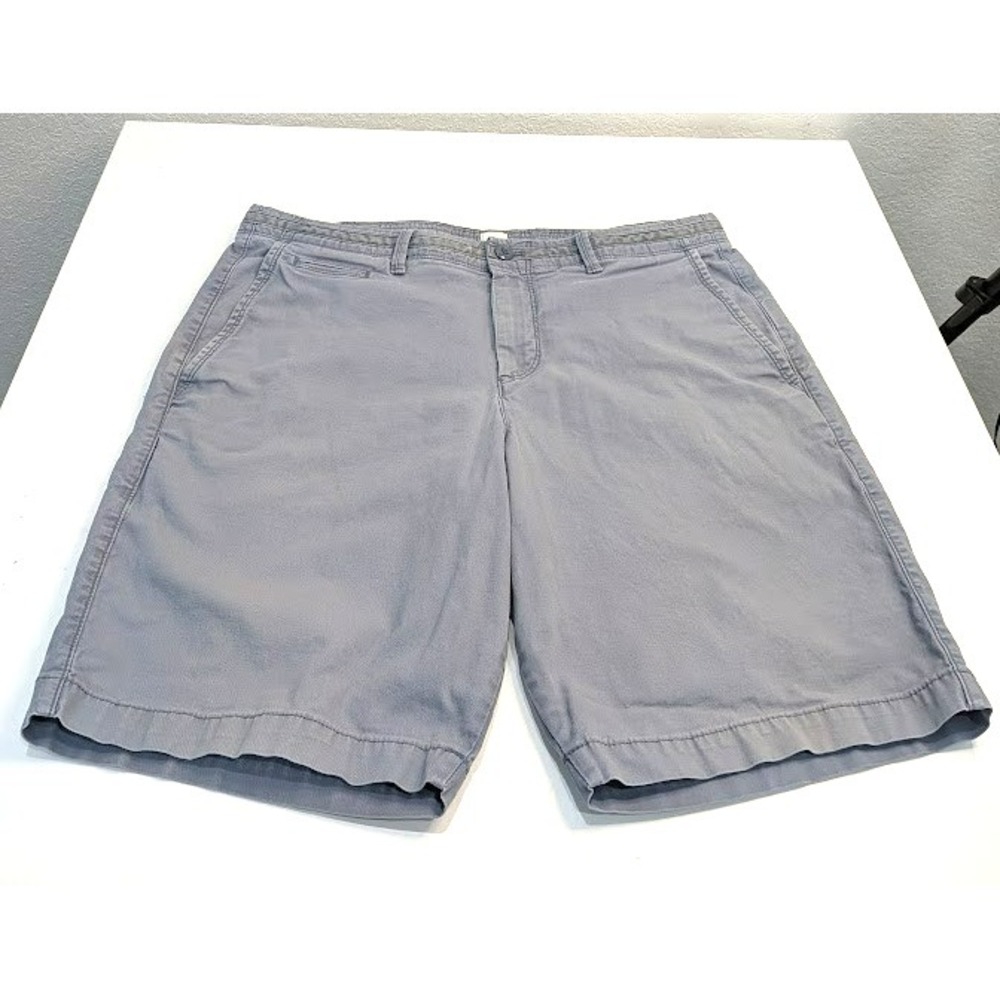 Gap Chino Shorts Mens 33 Fav Blue Flat Front Cotton Stretch 10" Casual Preppy